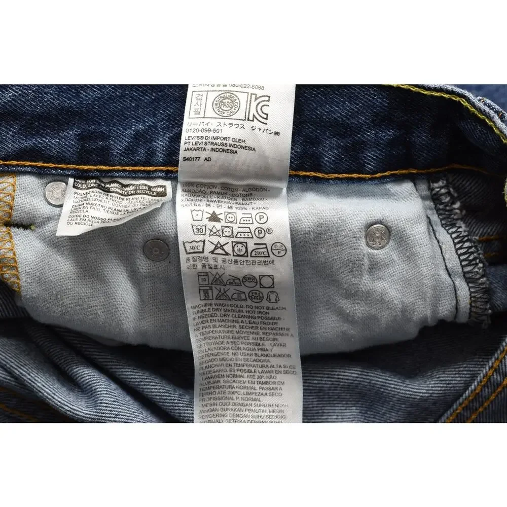 Levi's 550 Relaxed Fit Men's Blue Jeans Size W52 L32 Medium Wash Denim